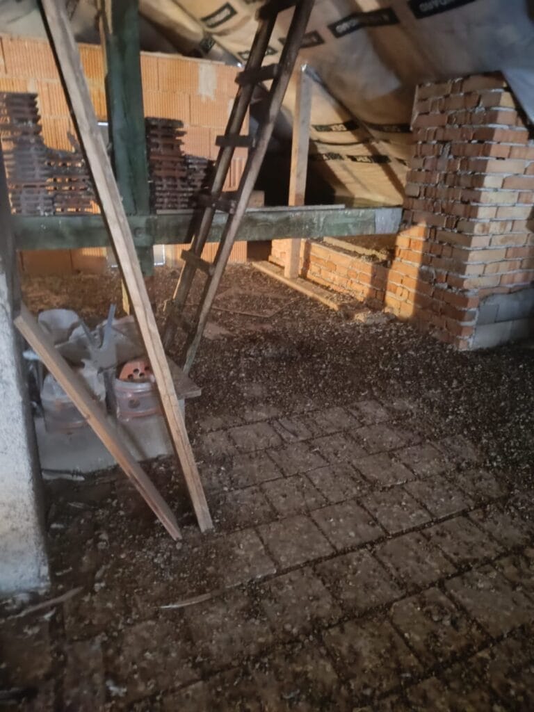 Holubí trus a bytový dům